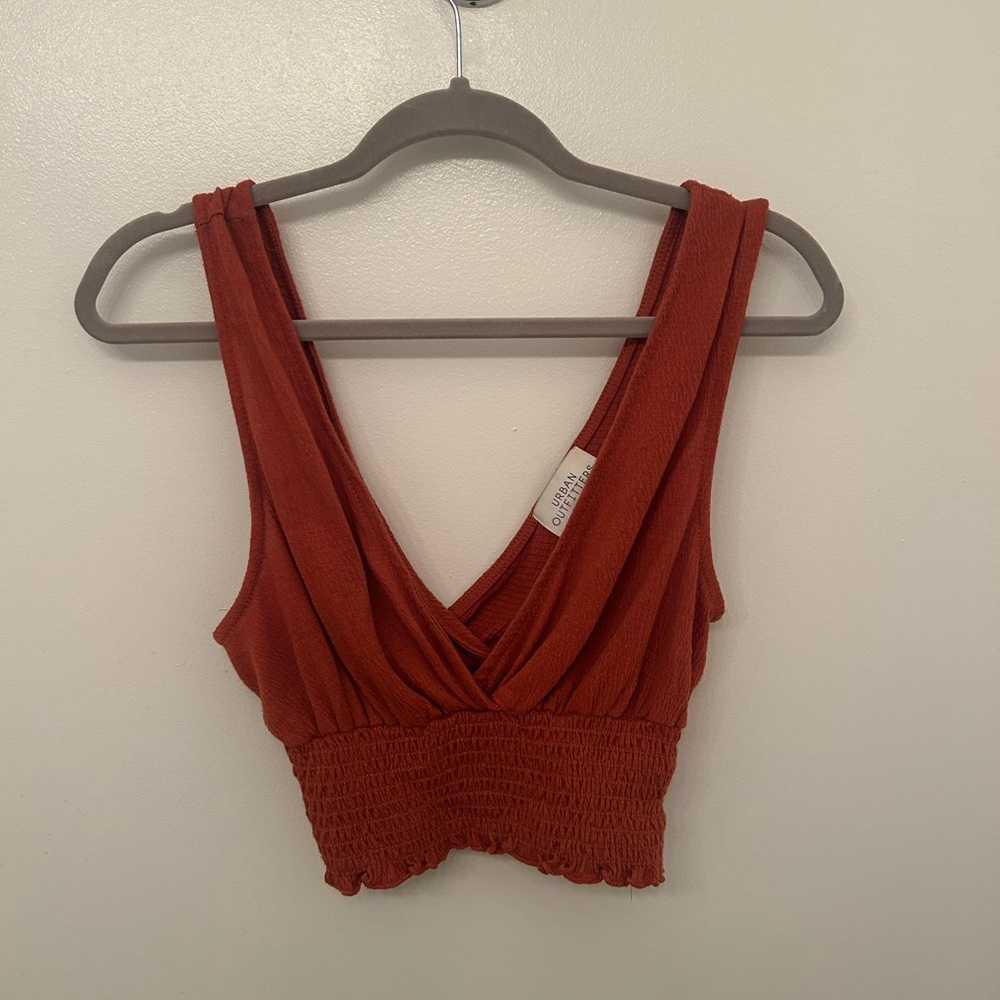 Urban Outfitters Terracotta Wrap Crop Top